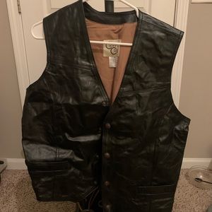 Mens leather vest